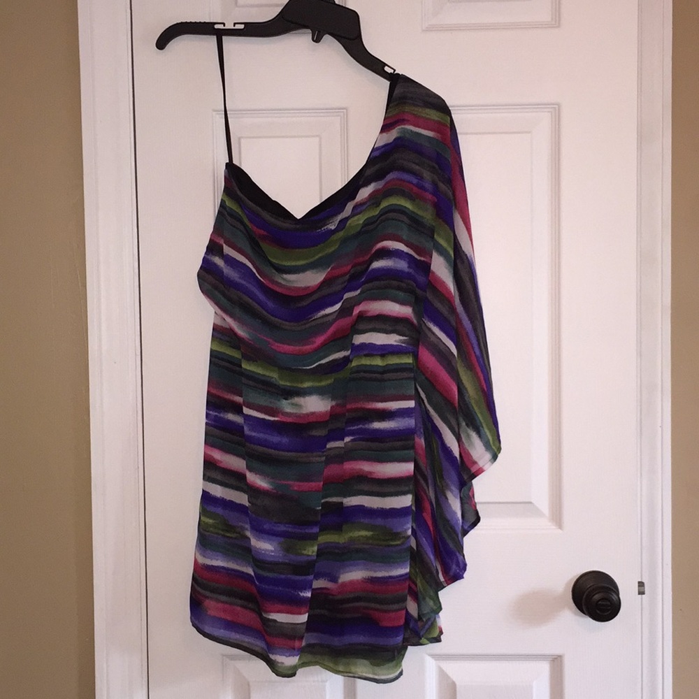 Multi-Color One Shoulder Dress